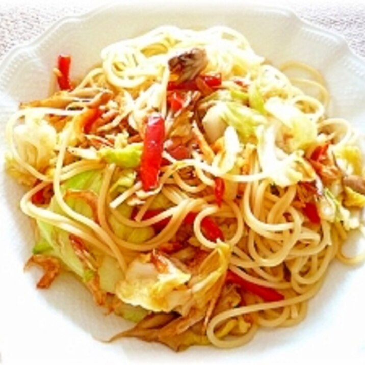 ♪♪定番パスタにひと工夫★和風ペペロンチーノ♪♪